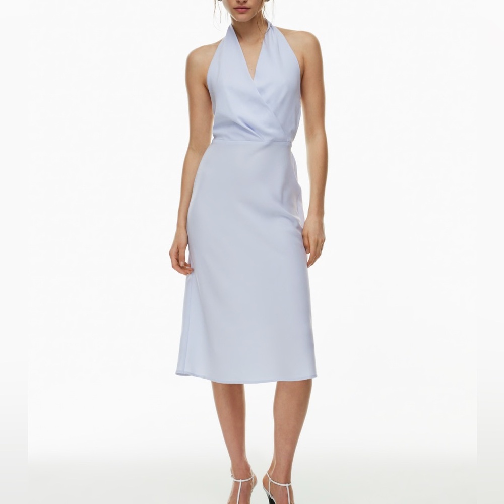 NWT Aritzia Babaton Catalyst halter dress cruise blue size 0